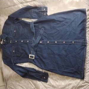 target long sleeve denim dress Petal and Pup Women's Mateo Long Sleeve Denim Dress